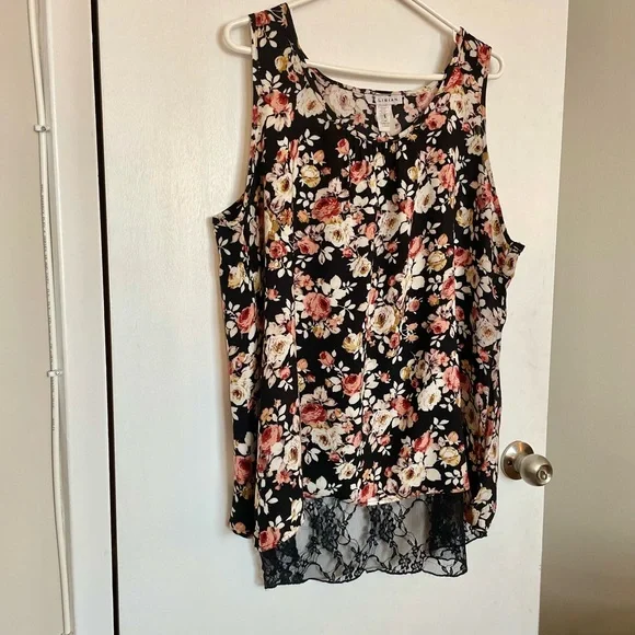 Libian Floral Sleeveless Top - Size 3X - Picture 3 of 10